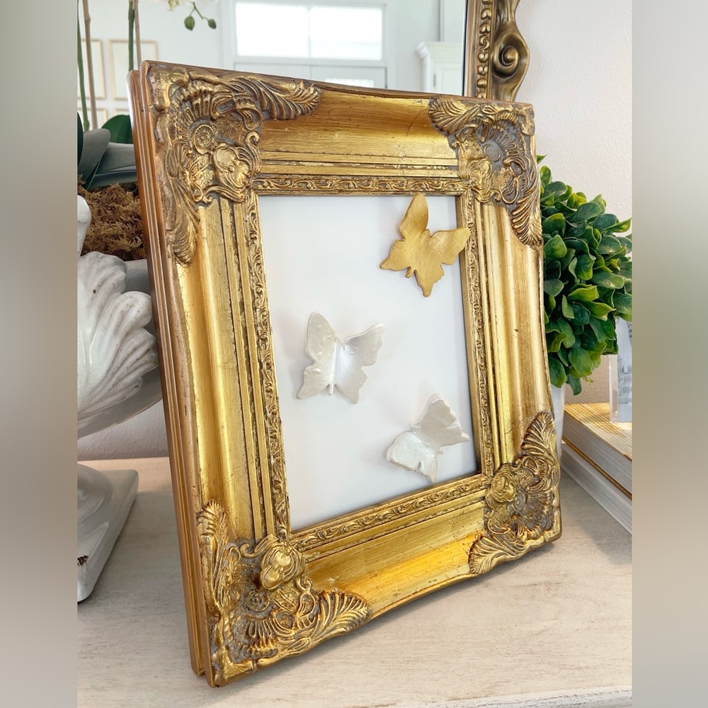 Handmade Butterfly Framed Canvas Art